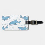 Starry Whale Shark (light) Luggage Tag at Zazzle