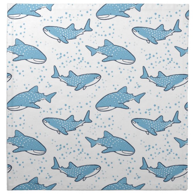 Starry Whale Shark (Light) Napkin (Front)