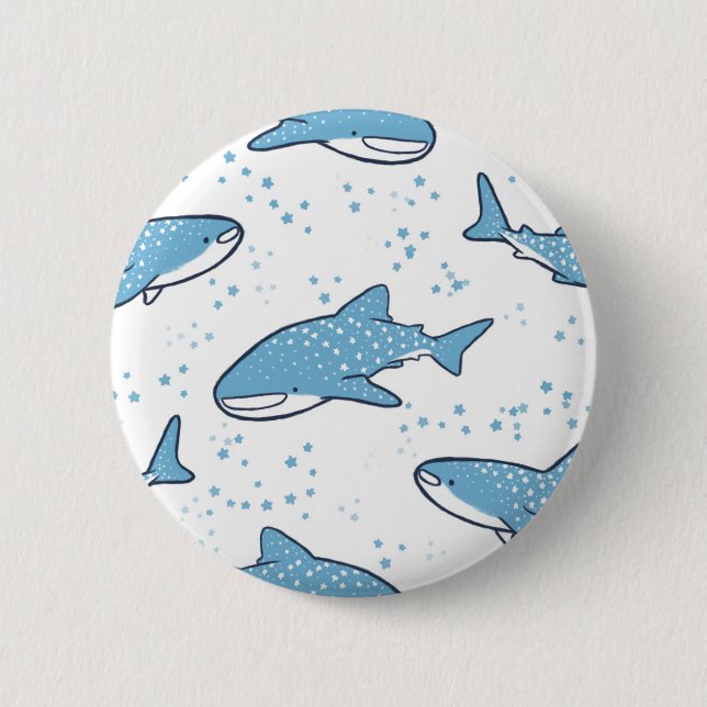 Starry Whale Shark (Light) Pinback Button (Front)
