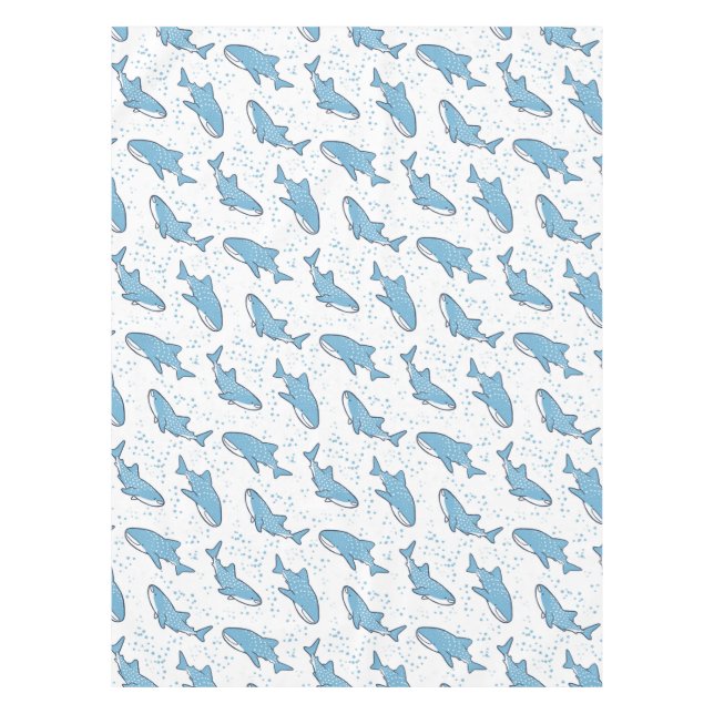 Starry Whale Shark (Light) Tablecloth (Front)