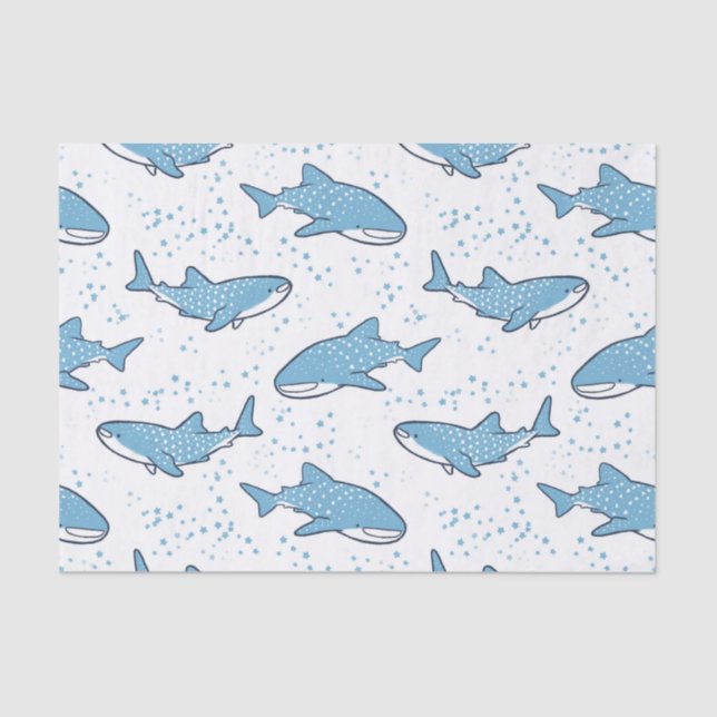 Starry Whale Shark (Light) Tissue Paper (Front)
