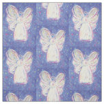 Starry White Guardian Angel Art Fabric Material