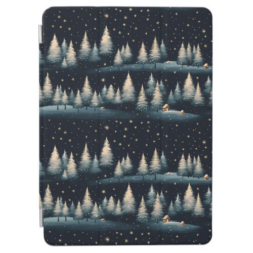 Starry Winter Forest Night iPad Smart Cover