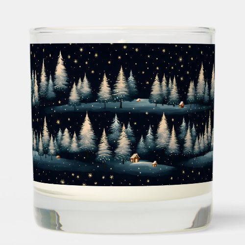 Starry Winter Forest Night Scented Jar Candle