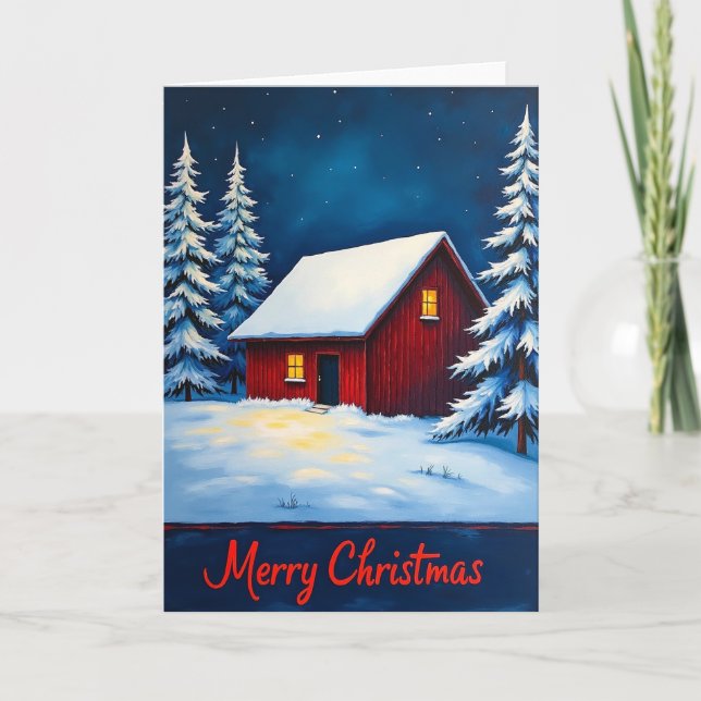 Starry Winter Night Card (Front)
