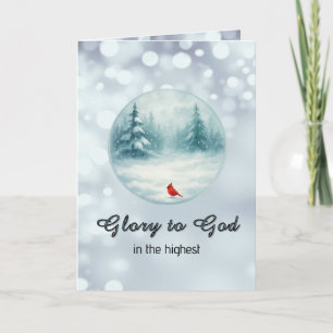 Starry Winter Night Christmas Card