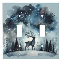Starry Winter Night Deer