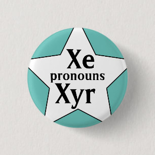 Starry Xe Xyr Pronouns Button