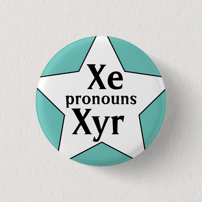 Starry Xe Xyr Pronouns Button (Front)