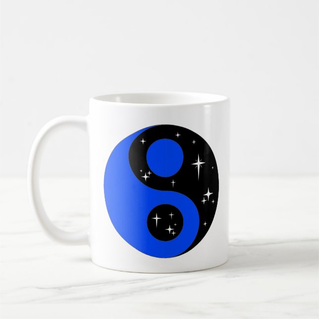 " Starry Ying Yang Symbol " Coffee Mug (Left)