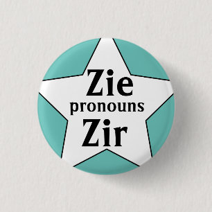 Starry Zie Zir Pronouns Button