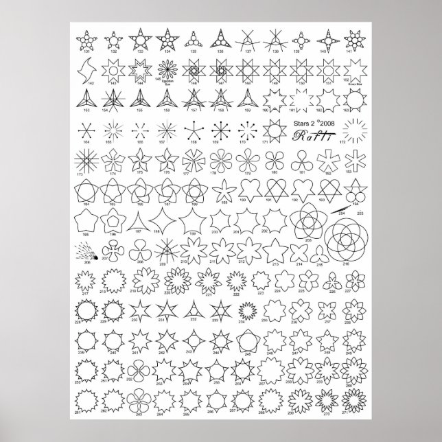 Stars 2 Tattoo Flash Poster (Front)