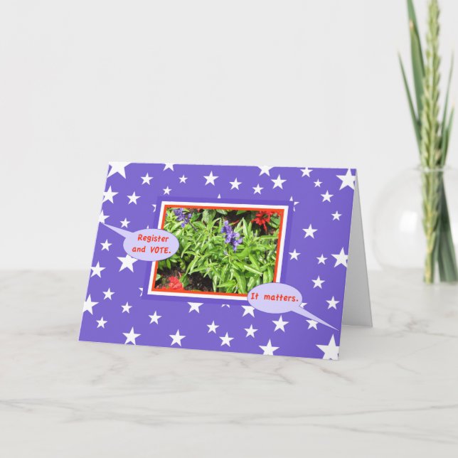 Stars 2 VOTE Blank Personalize Greeting Card (Front)