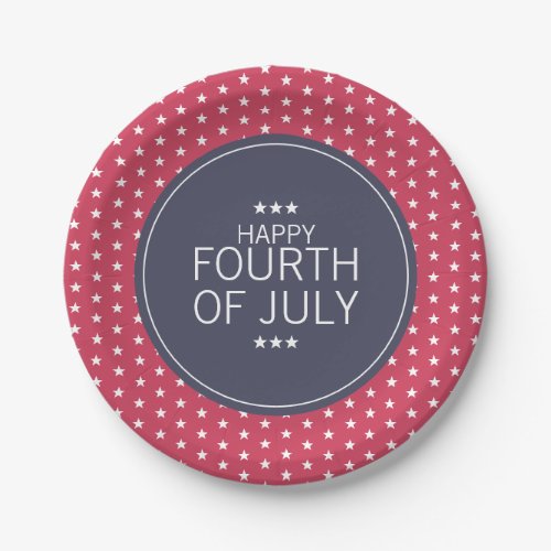 Stars 4th of July Independence Day Paper Plate