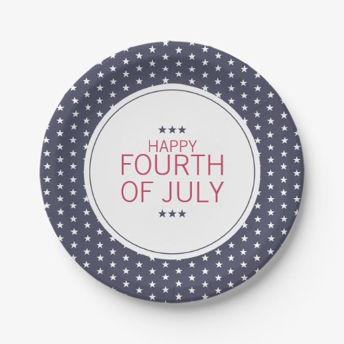 Stars 4th of July Independence Day Paper Plate