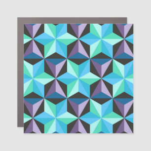 Stars Abstract Geometric Patchwork Car Magnet
