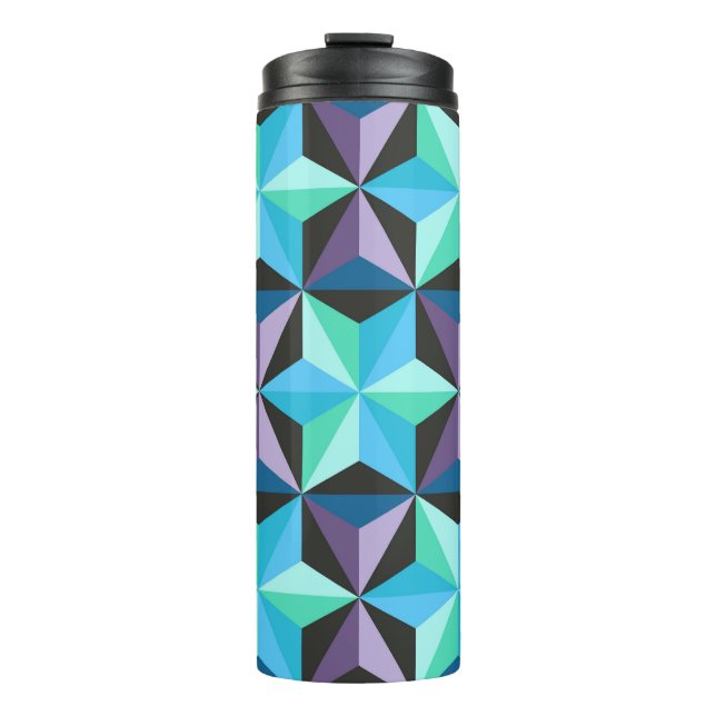Stars Abstract Geometric Patchwork Thermal Tumbler (Front)