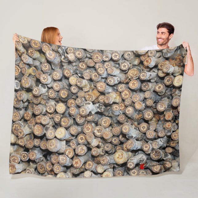 Stars along the Rio Grande Cotton Wood Trees Talki Fleece Blanket (In Situ)