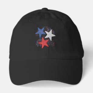 Stars American Flag Fireworks 4th Of July Independ Hat