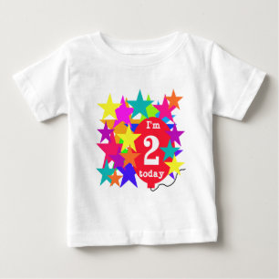 Stars and Balloon 2nd Birthday T-shirts and Gifts