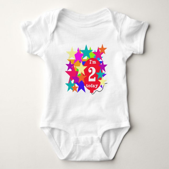 Stars and Balloon 2nd Birthday T-shirts and Gifts (Front)