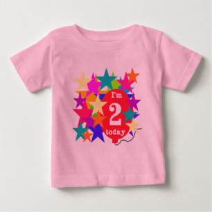 Stars and Balloon 2nd Birthday T-shirts and Gifts