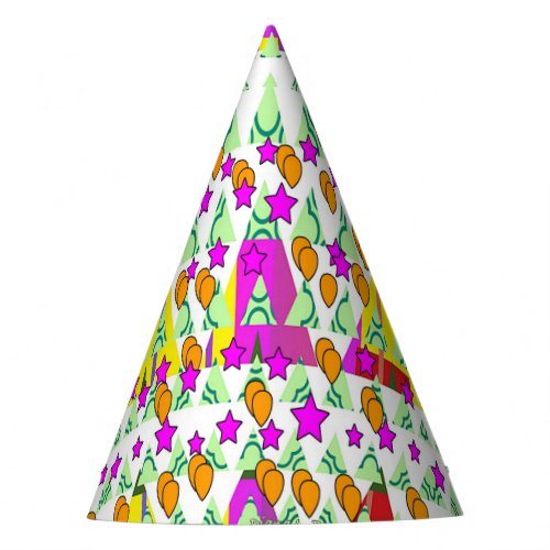 Stars And Balloons  Party Hat