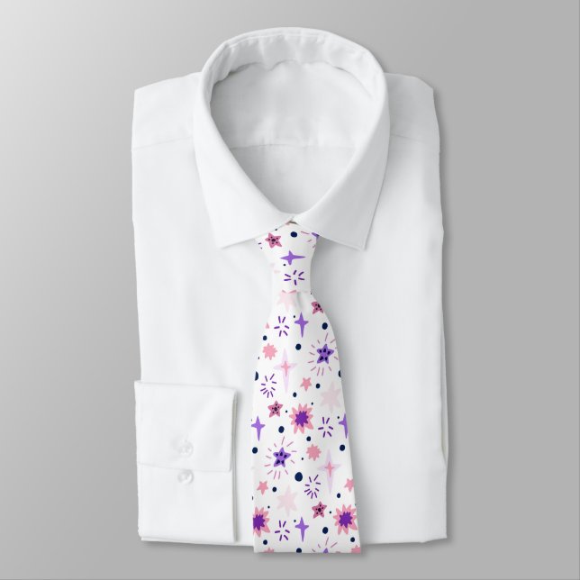 Stars and constellations  neck tie (Tied)