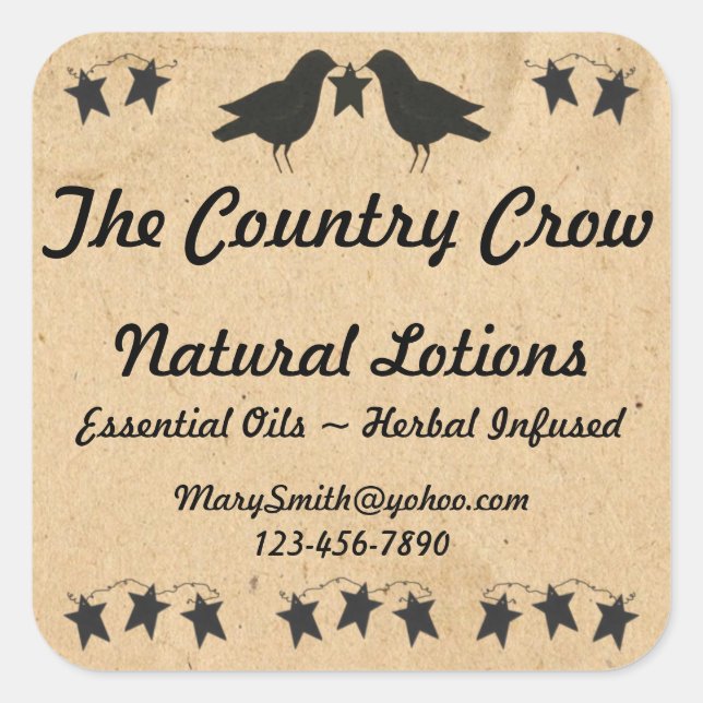 Stars And Crows Custom Sticker (Front)