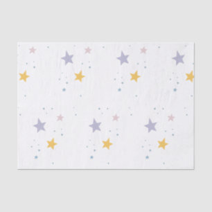 Stars and Dots Colorful Purple Yellow Pink Tissue Paper
