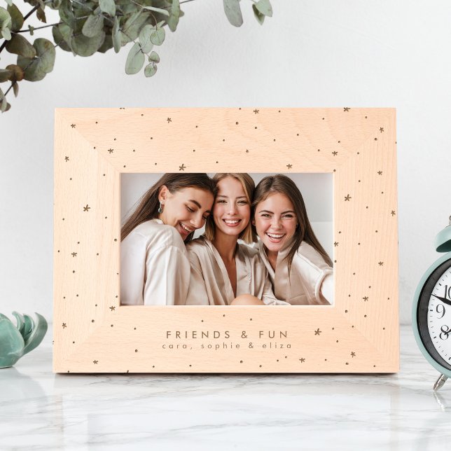 Stars and dots fun simple personalized engraved frames (Creator Uploaded)
