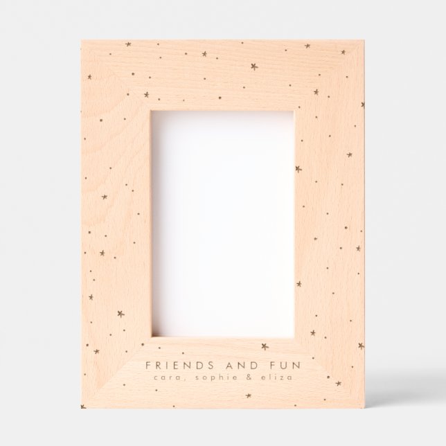 Stars and dots fun simple personalized engraved frames (Front)