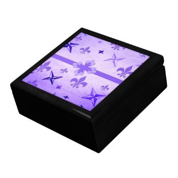 Stars And Fleur De Lis Jewelry Box by capturedbyKC at Zazzle