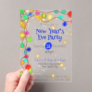 Stars  and lighting garlands New Year 2025