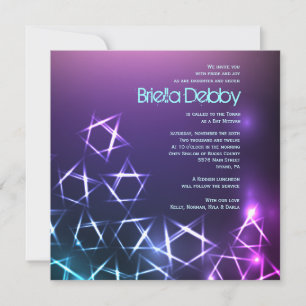 STARS and LIGHTS Bar Bat Mitzvah Invitation