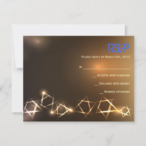 STARS and LIGHTS Bar Bat Mitzvah Reply Card