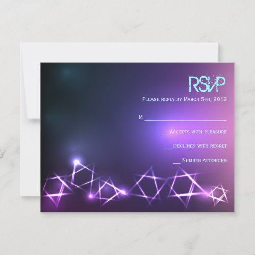 STARS and LIGHTS Bar Bat Mitzvah Reply Card