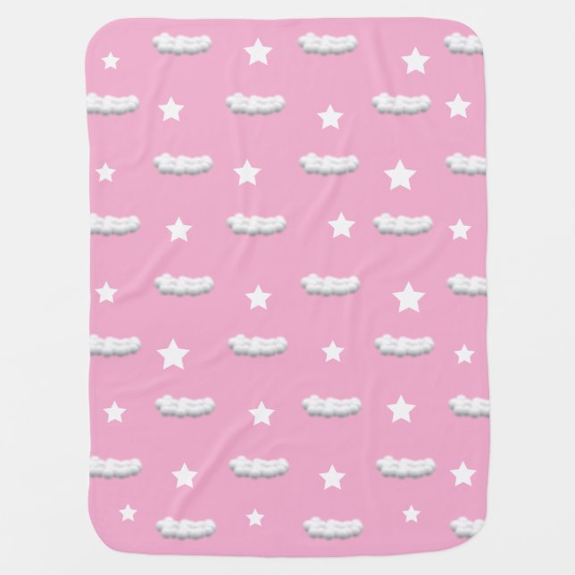 STARS AND MOON Baby Blanket (Front)