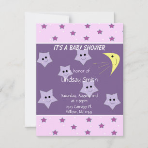 Stars and Moon Baby Shower Invitation