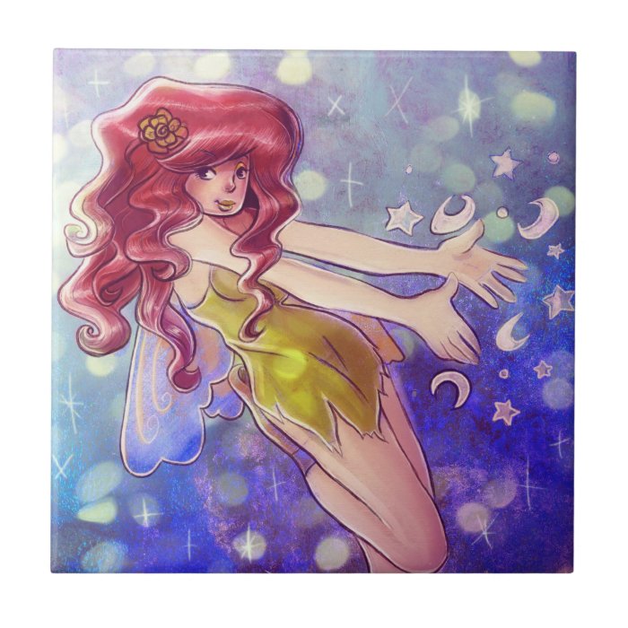 Stars and Moon Fairy Ceramic Tiles