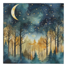 Stars and Moon Magical Forest