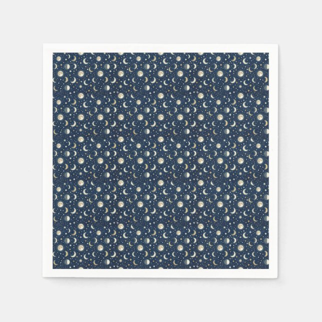 Stars and Moon Pattern Napkins (Front)