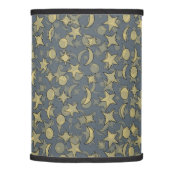 STARS AND MOONS blue grey Lamp Shade (Right)