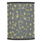 STARS AND MOONS blue grey Lamp Shade (Back)