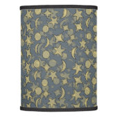 STARS AND MOONS blue grey Lamp Shade (Front)