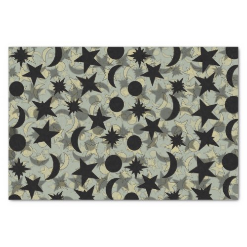 STARS AND MOONS by Slipperywindow Tissue Paper