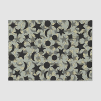 STARS AND MOONS by Slipperywindow Tissue Paper