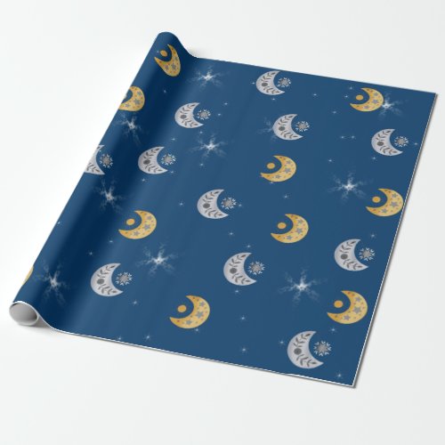 Stars and Moons Gift Wrap