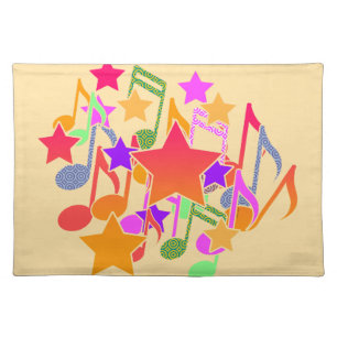 Stars And Music Cloth Placemat