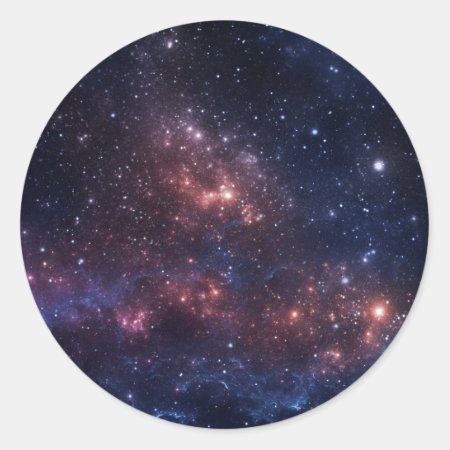 Stars And Nebula Classic Round Sticker